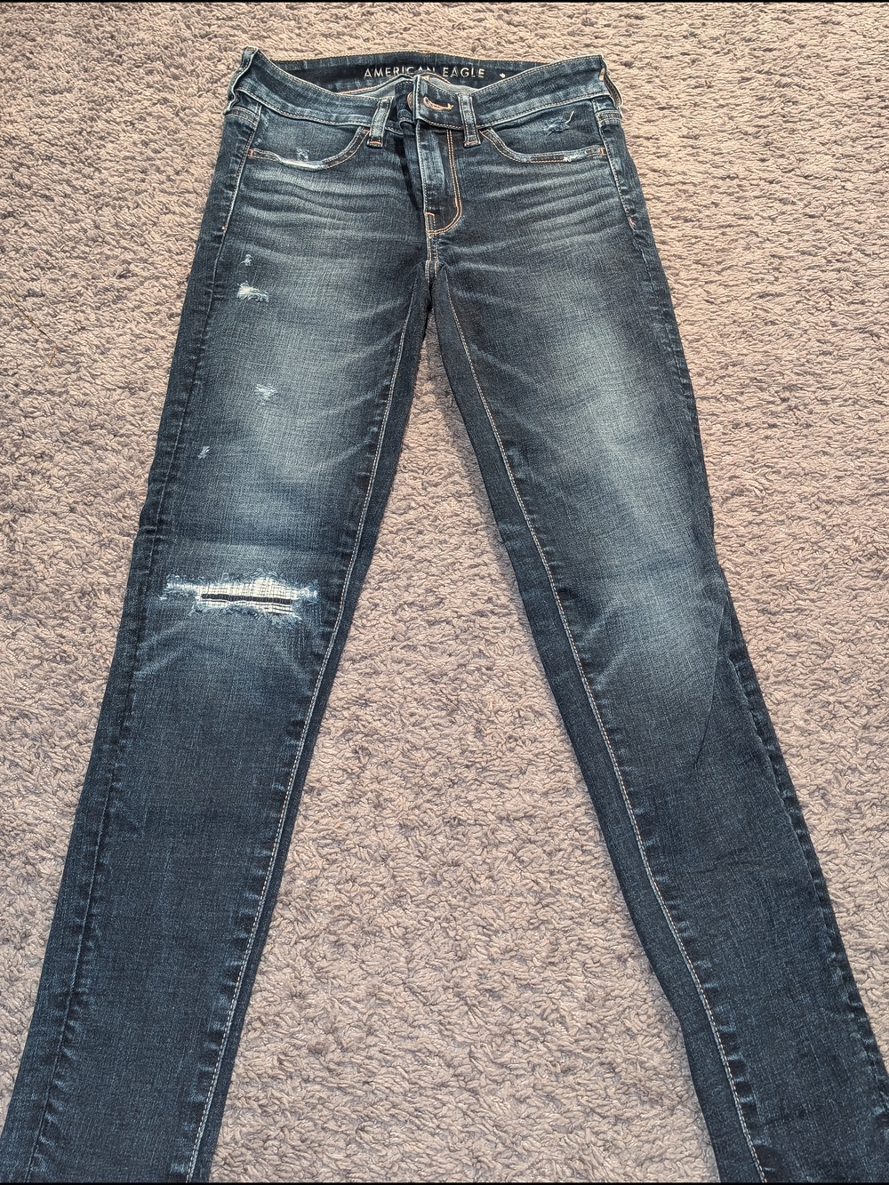 American Eagle Outfitters Women's Dark Blue Skinny Jeans